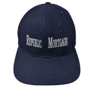 Republic Mortgage Snapback Hat Blue One Size Adjustable 6 Panel Cameo
